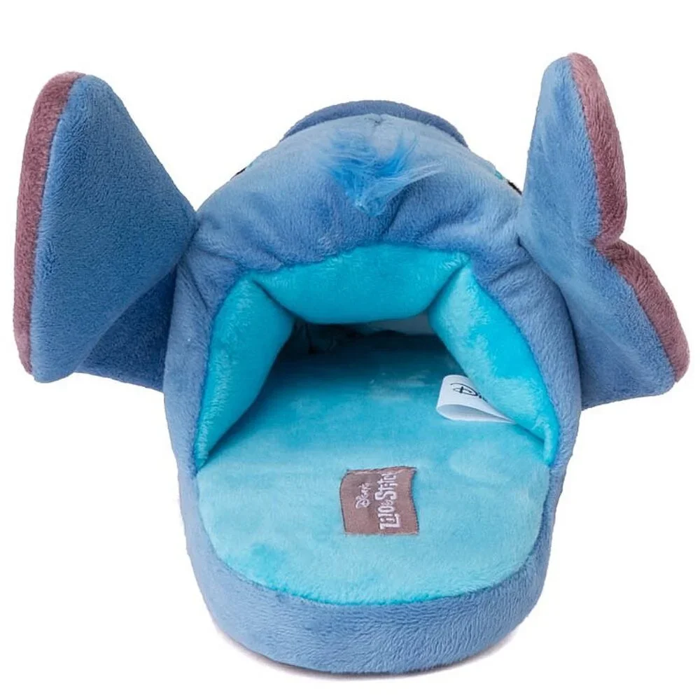 Boys Girls Disney Lilo & STITCH 3D Plush Slippers Size 4/5 Movie Face Scuff NWT